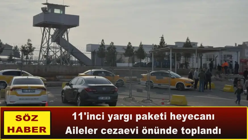 Aileler cezaevi önünde toplandı