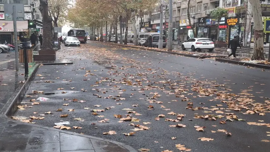 Kış Manzarası Caddeye Yansıdı