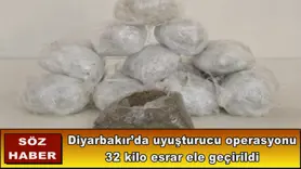 32 kilo esrar ele geçirildi
