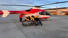 Ambulans helikopter 5 yaşındaki çocuk için havalandı