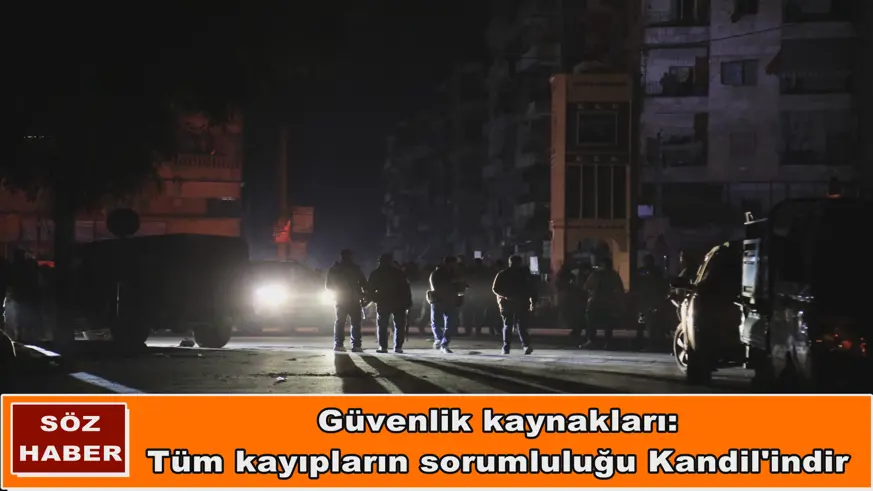 Tüm kayıpların sorumluluğu Kandil'indir