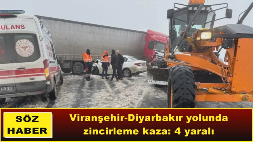 Viranşehir-Diyarbakır yolunda  zincirleme kaza