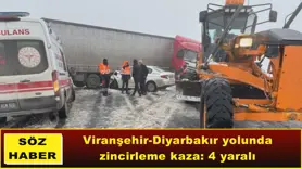 Viranşehir-Diyarbakır yolunda  zincirleme kaza