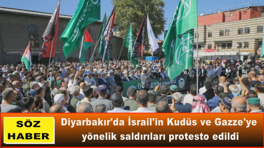 Diyarbakır'da İsrail'in Kudüs ve Gazze'ye  yönelik saldırıları protesto edildi
