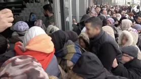 100 liralık alışveriş için izdiham