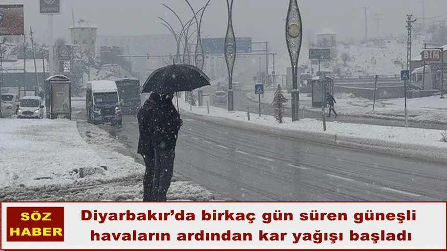 Diyarbakır’da kar yağışı yeniden başladı