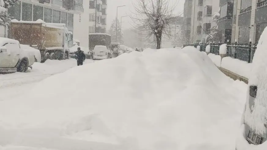 Bingöl'de kar yağışı aralıksız devam ediyor