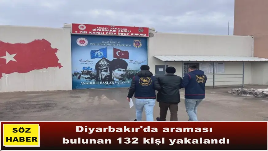 Diyarbakır'da araması bulunan 132 kişi yakalandı