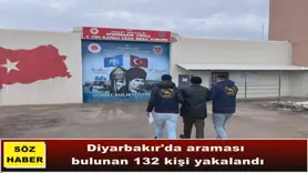 Diyarbakır'da araması bulunan 132 kişi yakalandı