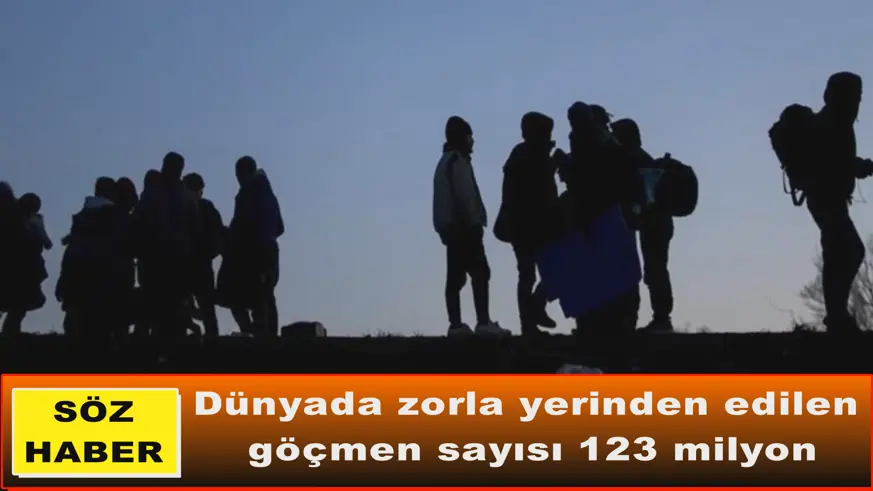 Dünyada zorla yerinden edilen  göçmen sayısı 123 milyon