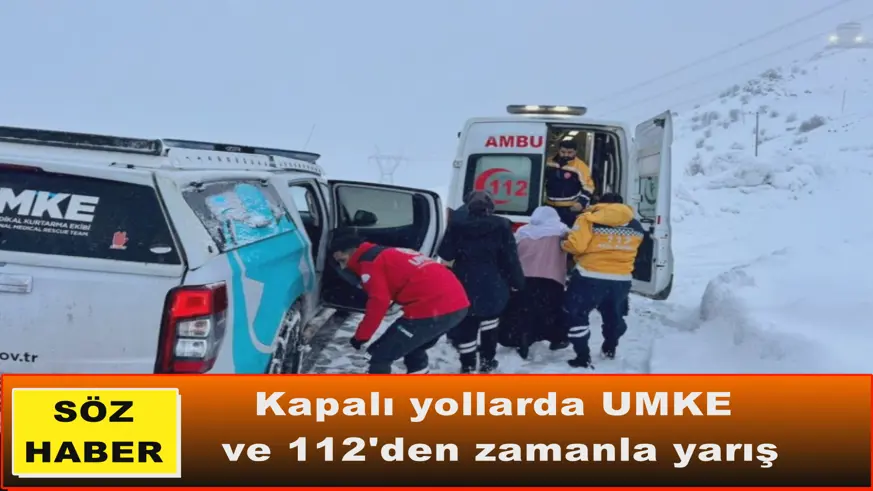 Kapalı yollarda UMKE ve 112'den zamanla yarış