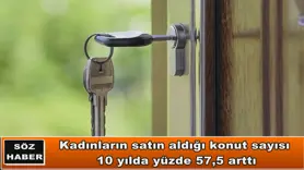 Kadınların satın aldığı konut sayısı
