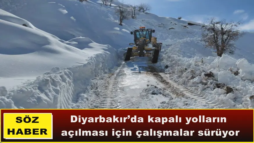 Diyarbakır’da kapalı yolların  açılması için çalışmalar sürüyor