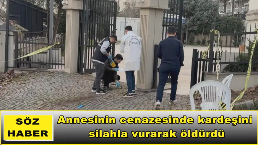 Annesinin cenazesinde kardeşini  silahla vurarak öldürdü