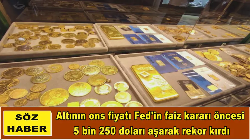 Fed'in faiz kararı öncesi altından yeni rekor