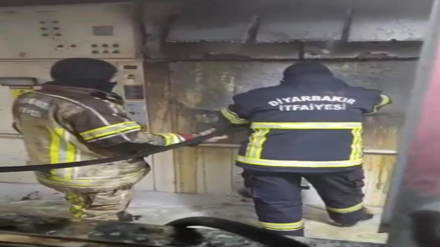 HES'teki yangın itfaiye ekiplerince söndürüldü