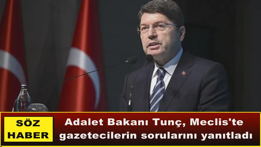 Adalet Bakanı Tunç, Meclis'te  gazetecilerin sorularını yanıtladı