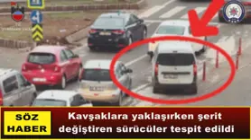 Şerit değiştiren sürücüler dronla tespit edildi