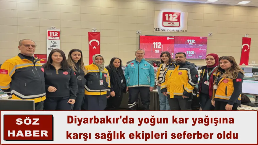 Diyarbakır'da yoğun kar yağışına  karşı sağlık ekipleri seferber oldu