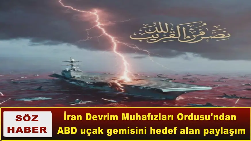 ABD uçak gemisini hedef alan paylaşım