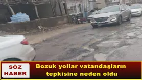 Vatandaşlardan bozuk yol tepkisi