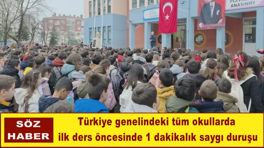 6 şubat depreminde hayatını kaybedenler için saygı duruşu