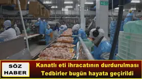 Kanatlı eti ihracatının durdurulması